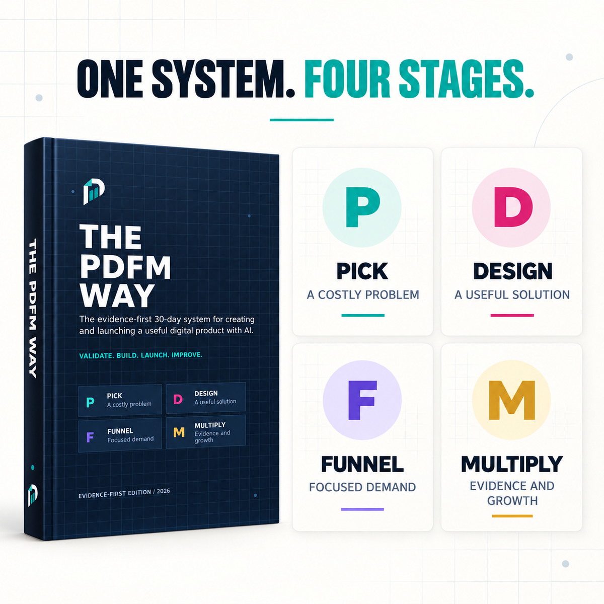The PDFM Way — Evidence-First 30-Day Digital Product System